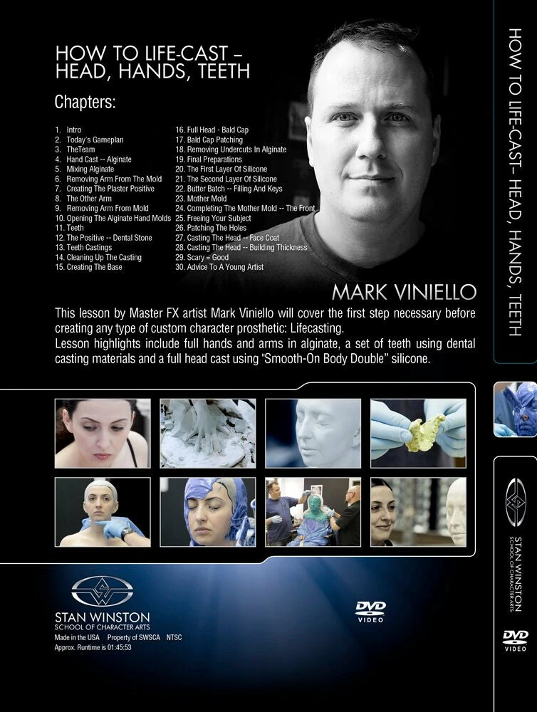 Stan Winston Studio How To Life-Cast - Head, Hands & Teeth (DVD) 2 Stan Winston Studio How To Life-Cast - Head, Hands & Teeth (DVD)