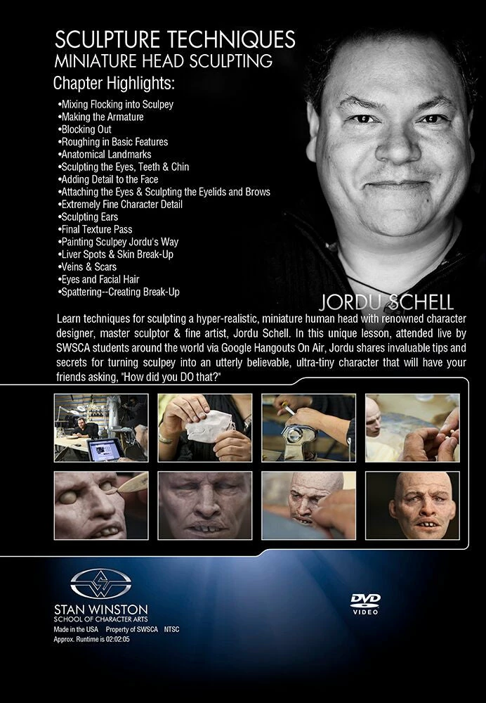 Stan Winston Studio Sculpture Techniques Miniature Head Sculpting (DVD) Kits & Tools 2 Stan Winston Studio Sculpture Techniques Miniature Head Sculpting (DVD) Kits & Tools