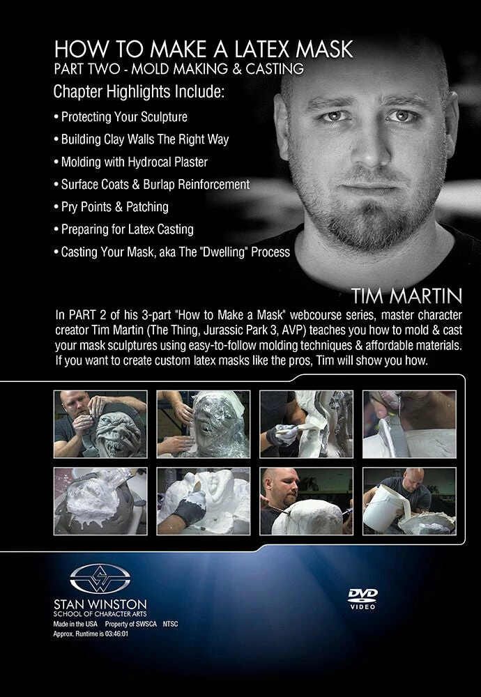 Stan Winston Studio How To Make A Latex Rubber Mask (DVD) 4 Stan Winston Studio How To Make A Latex Rubber Mask (DVD)