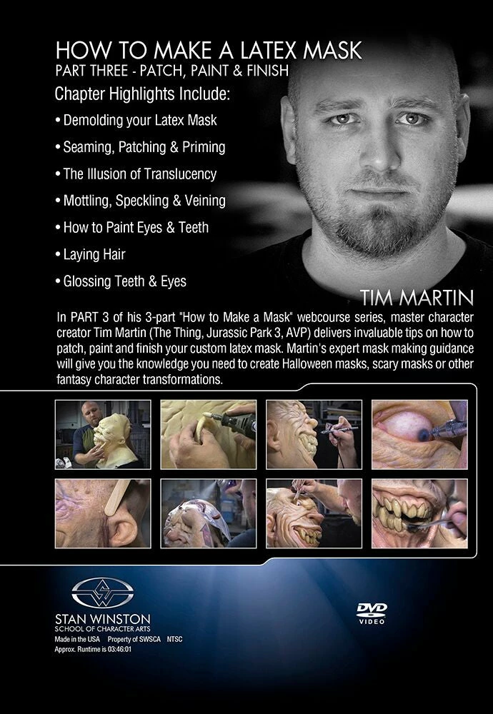 Stan Winston Studio How To Make A Latex Rubber Mask (DVD) 6 Stan Winston Studio How To Make A Latex Rubber Mask (DVD)
