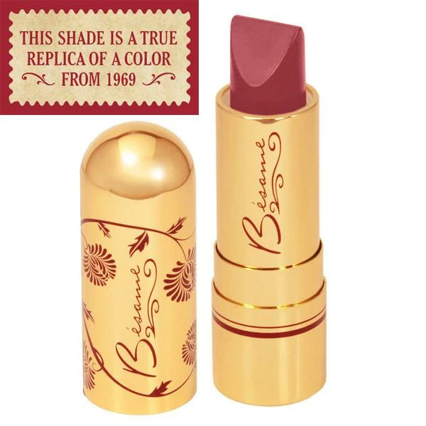 Besame Cosmetics 1969 - Dusty Rose Lipstick 1 Besame Cosmetics 1969 - Dusty Rose Lipstick