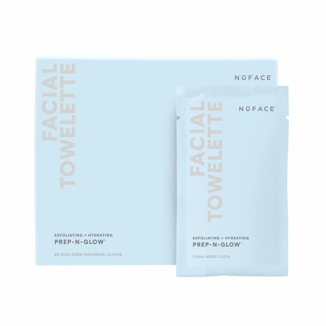 NuFACE Prep-N-Glow Cleanse + Exfoliation Cloths (20pk) 1 NuFACE Prep-N-Glow Cleanse + Exfoliation Cloths (20pk)