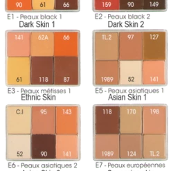 MAQ Pro Maqpro 6-color Fard Creme Foundation Palette Face